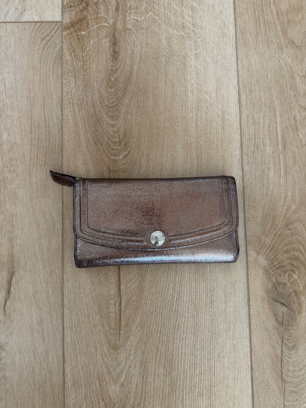 Coach Metallic Long Wallet. Used.